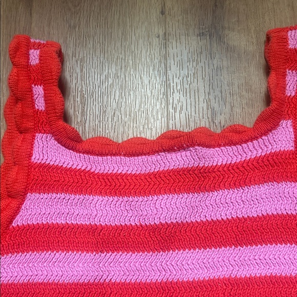 GAP Women’s 100% Cotton Red and Pink Striped Knit Tank Top Size Medium - Picture 8 of 8